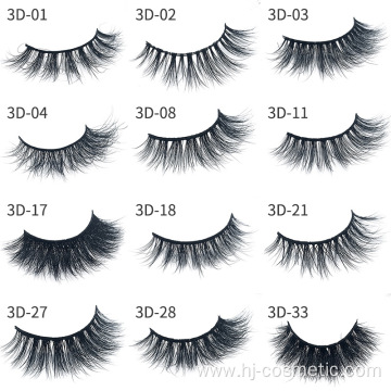 Black glossy eye lashes natural false eyelashes faux cils fake cilios posticos individual eyelash extension lashes mink set